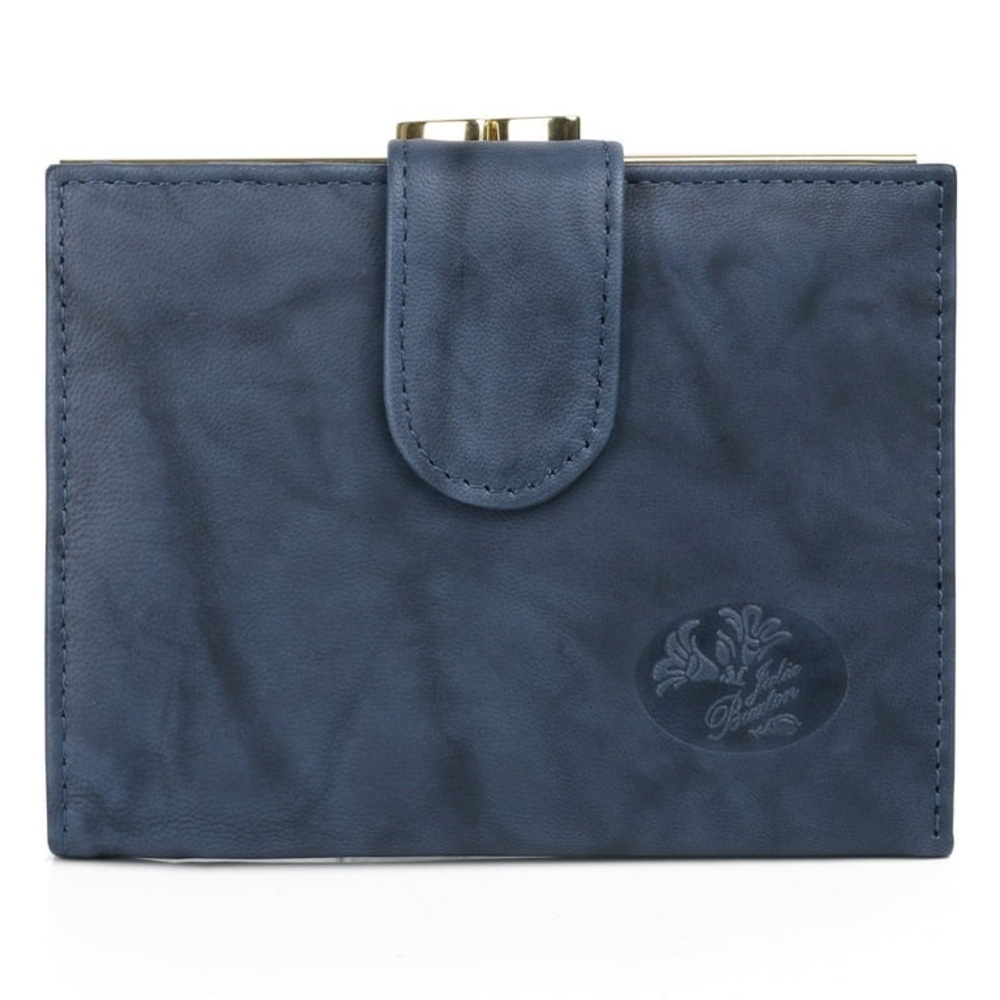 New! Julia Buxton Women's Heiress Double Cardex Leather, Navy SALE!